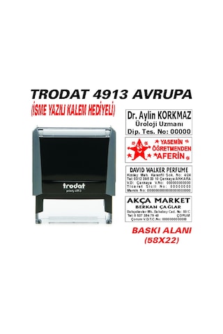 Trodat 4913 Firma - Ofis - Şirket - Doktor - Avukat Kaşesi N11.22645