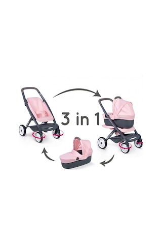 Smoby Maxi-Cosi&Quinny 3'Ü 1 Arada Oyuncak Bebek Arabası