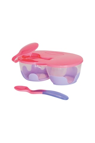 Bebedor 2 Bölmeli Tabak & Kaşık 8559 Pembe Lila