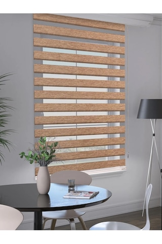 Venassa Kahverengi Bambu Zebra Stor Güneşlik Perde