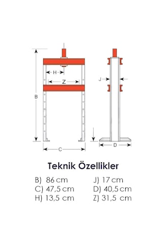 Grayzer 10 Ton Hidrolik Pres