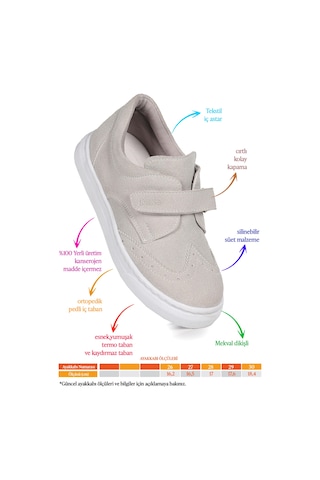Kiko Kids Richie Cırtlı Günlük Erkek Çocuk Casual Ayakkabı Taş Taş