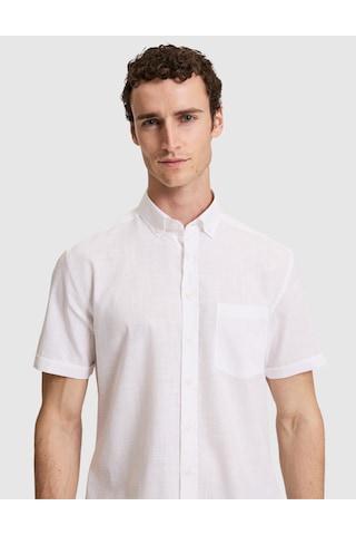Pierre Cardin Erkek Beyaz Gömlek Kısa Kollu 50325364-vr013