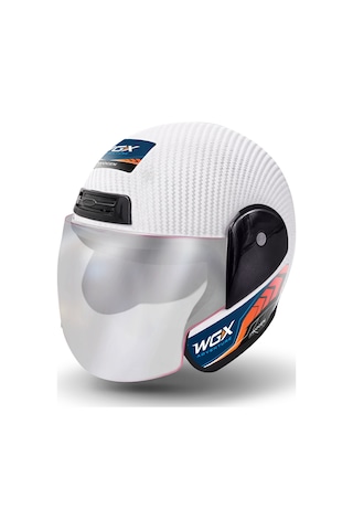 Wogen Karbon Yarım Kask Beyaz