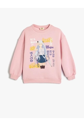 Koton Kız Çocuk Sweatshirt Pembe 5wkg10047ak 25ky59000212 Y5914 Pembe