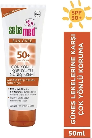 Sebamed Sun Care UVA / UVB Filtresi ve E Vitamini Üçlü Yüksek Koruma Çok Yönlü Güneş Kremi 50 SPF 50 ML
