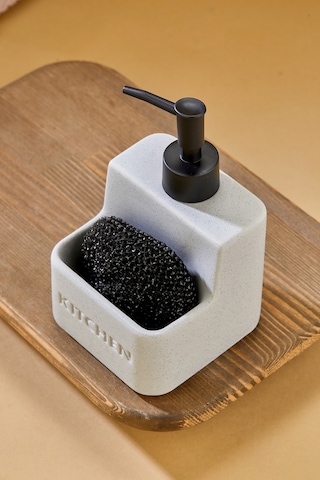Cooker 480 Ml Seramik Süngerlikli Sıvı Sabunluk Ckr3889 Gri