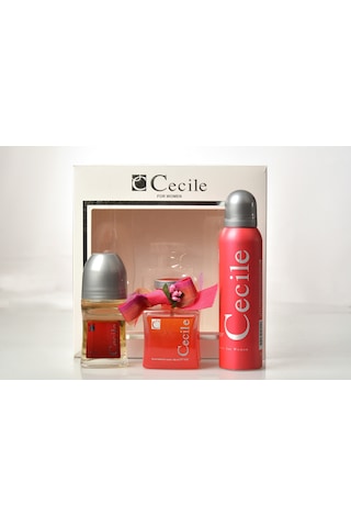 Cecile Amor Kadın Parfüm EDT 100 ML + Deodorant 150 ML + Roll On 50 ML