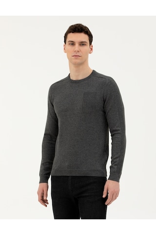 Pierre Cardin Erkek Koyu Gri Triko Kazak 50281779-vr080 Koyu Gri
