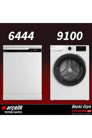 Arçelik 2'li Set 6444 Bulaşık/ 9100 Dmx Çamaşır Star Plus Paket