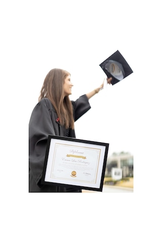 Diploma Çerçevesi, Klasik Belge Ve Sertifika Ekran Çerçevesi, Beyaz Mat Siyah, Mezun Hediye Fikirleri, Duvar Veya Ma