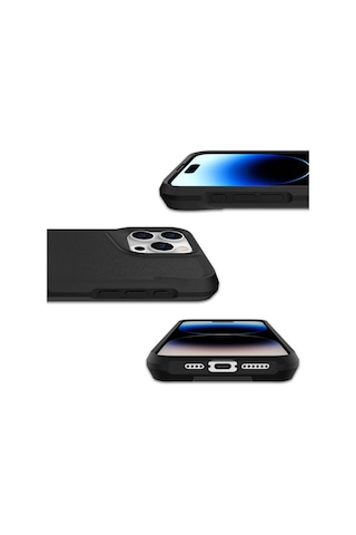 Apple Uyumlu iPhone 15 Pro Kılıf Airbag Kenarlı T-max Mat Standlı Kılıf