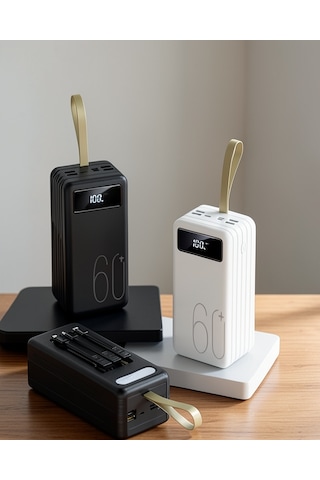 Powerbank 60.000 Mah 4 Portlu Dijital Göstergeli Taşınabilir Çok Renkli 96983359