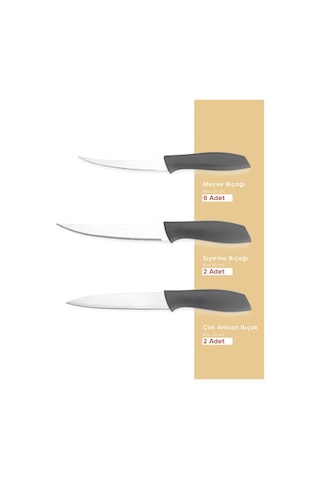 Schafer Quick Chef Bıçak Seti 10 Parça-gri Krem