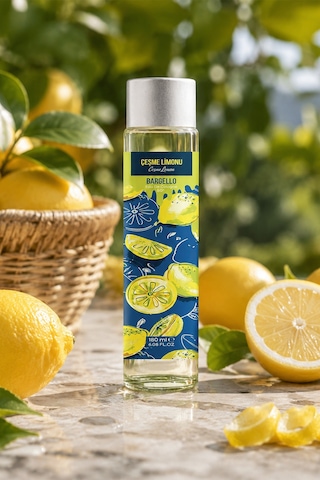 Çeşme Limonu 180 Ml Cam Dökme Kapak Kolonya Edc
