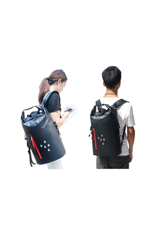 Su Geçirmez Sırt Çantası-25l Büyük Kapasiteli Pvc Suya Dayanıklı Çanta - Yüzme, Dalış, Trekking, Kamp Ida-erkek Ve Kadın 25l Spot Gri