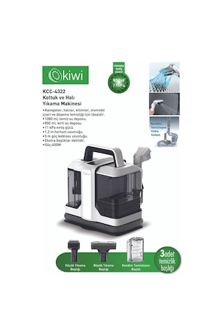 Kcc-4322 Koltuk Ve Halı Yıkama Makinesi, 450w, Beyaz