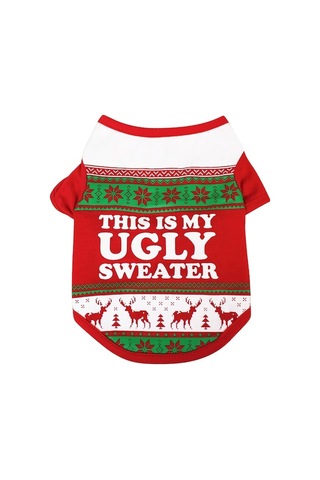 Yılbaşı Temalı Köpek Tişörtü - Şık Ve Rahat Evcil Hayvan Giyimi, Farklı Boyut Seçenekleri İle Gümüş Gümüş