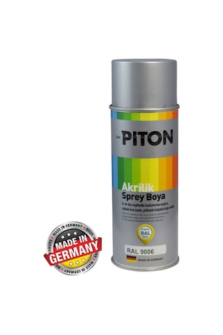 Piton Akrilik Sprey Boya 400 Ml Ral9006 Gümüş Gri