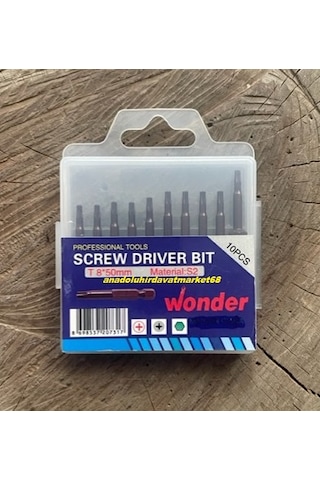 Wonder İmpact Pro Tork8 Mıknatıslı Tork Uç Seti Tork Uç Takımı T8mm 10pcs