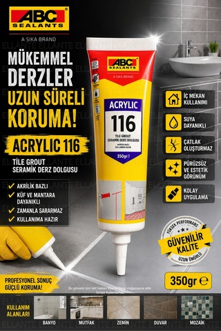 Beyaz Seramik Derz Dolgusu 350 Gr Kullanıma Hazır Akrilik Tamir Dolgusu Beyaz Derz