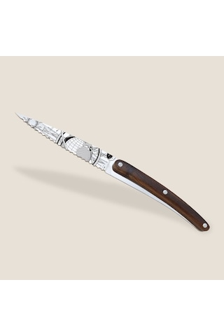 2 Deejo Paring Knives, Olive And Coral Wood / Terra Incognita And Globe Trotter Çok Renkli