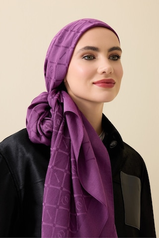 İmannooor İman I Kafes Krem Tencel Pamuk İpek Şal 70x200