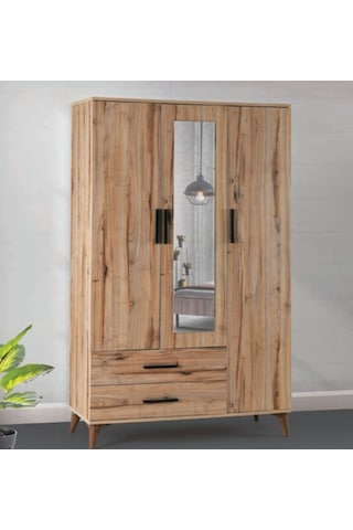 Bera Atlantik Çam 3 Kapılı Yakut Dolap