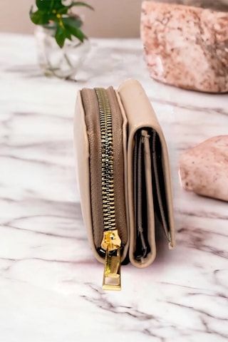Mygeppetobag Kadın Fermuarlı Ve Çıtçıtlı Bozuk Para Bölmeli Şık Cüzdan Vizon Çok Renkli