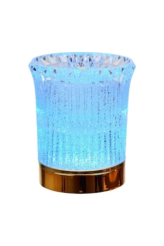 Kristal Rgb 16 Renk Led Lamba Dokunmatik Usb Şarjlı Şık Gece Lambası Masa Lambası Pr-0367