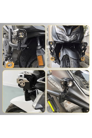 Motosiklet Gidon Koruma Demiri Sis Farı Montaj Ayağı 2 Adet Alüminyum Braket 18-32mm Ayarlanabilir