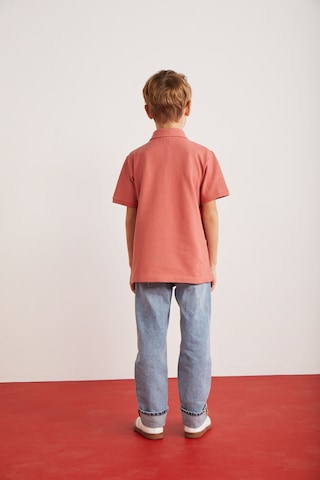 Grimelange ETHEL-GRM24002 100% pamuk kısa kollu polo yaka tshirt Kiremit - Grimelanj Polo Yaka T-shirt