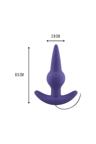 Red Fox Bulb Probe Kumanda Kontrollü Güçlü Titreşimli Anal Plug Vibratör - Mor