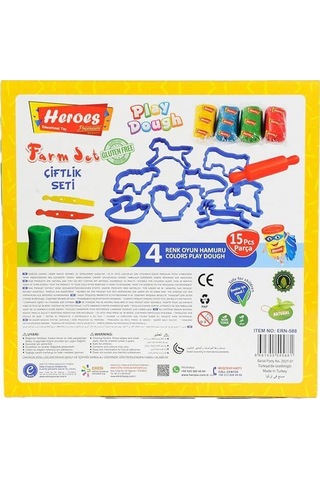 Ern-588 Heroes Orta Kutulu Çiftlik Oyun Hamuru Seti Çok Renkli