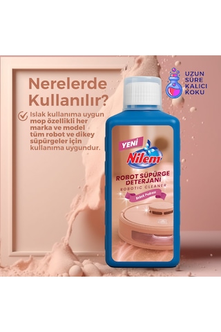 Nilem Robot Süpürge Deterjanı Bebek Pudrası Kokulu 500 Ml Tekli