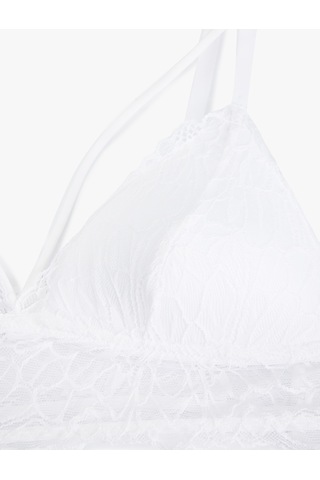 Koton Dantel Detaylı Balensiz Dolgusuz Bralet Sütyen Beyaz 5slk10040mk Beyaz