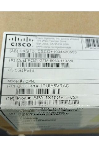 Cisco 1-port 10ge Lan-phy Modül Spa-1x10ge-l-v2