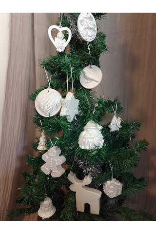 12'li White Luxury Yılbaşı Süsü Seti -