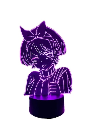3d İllüzyon Lambası Anime Kız Arkadaş Kirala Sarashina Ruka Figürlü Gece Lambası Çocuklar İçin Yatak Odası Dekoru Komodin Renkli Masa Lambası Çok Renkli