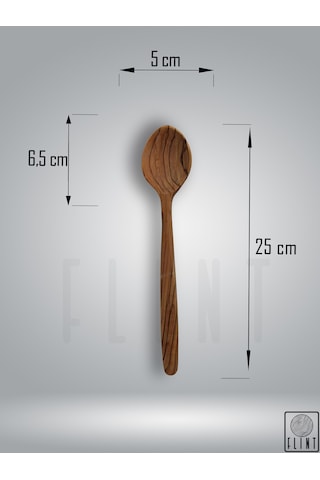 Zeytin Ağacı El Yapımı Tahta Ahşap Kaşık Mutfak Yemek Kaşığı 25cm