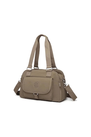 Smart Bags Orta Boy Çok Cepli Su Geçirmez Hafif Krınkıl Kumaş Kadın Omuz Çantası Açık Kahve Kahverengi