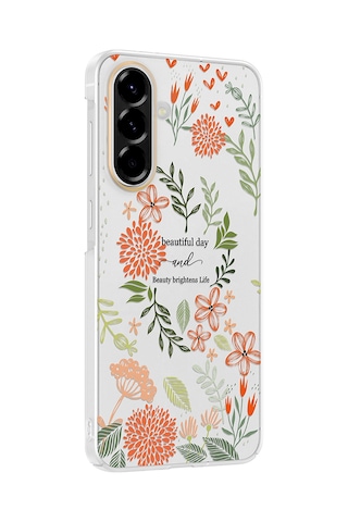 Samsung Galaxy Uyumlu A36 Kılıf Kamera Korumalı Desenli Zore Klip Kapak - Beautiful -