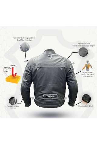 Forte Gt 2002001 Buffalo Hakiki Deri Ceket Siyah