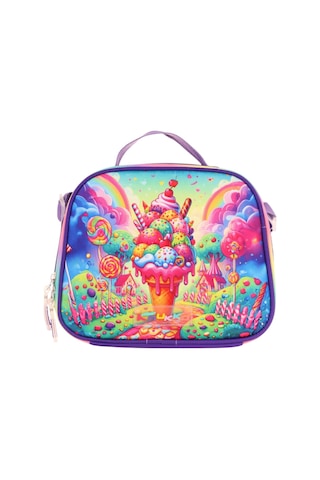 Kaukko Kids Kız Çocuk Isı Yalıtımlı Okul/piknik Beslenme Çantası Dondurma L7251 Kırmızı - Mavi