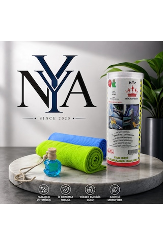 Mikrofiber Cam Bezi & Kurulama Havlusu Seti Oto Kokusu Hediyeli
