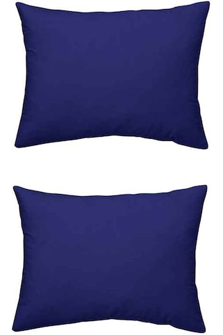 Maki %100 Pamuklu 2 Adet 50X70 Yastık Kılıfı Lacivert