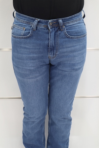 Denim Cartel Dmctekstil Erkek 978 Açık Mavi Yüksek Bel Rahat Kesim Boru Paça Jean Pantolon