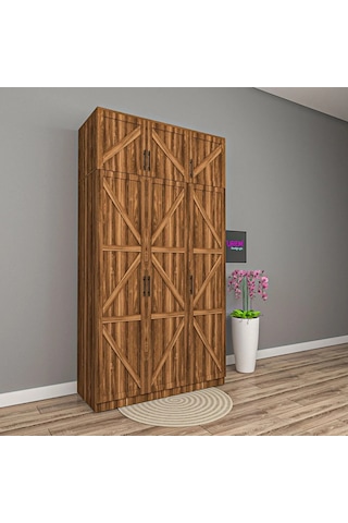 Loft 3 Kapılı Gardrop Mdf Sis Gri