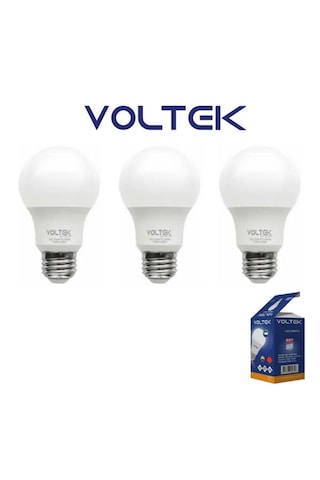 Voltek 9 Watt Led Ampul Beyaz 3 Adet