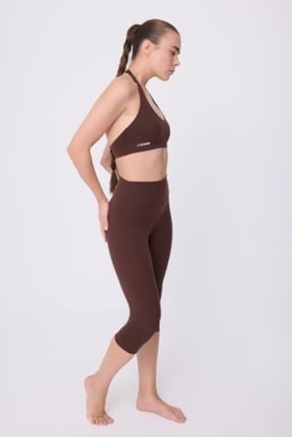 Hıghrıse Comfortflex Yüksek Bel Kapri Spor & Aktif Yaşam Taytı-2837 Kahverengi